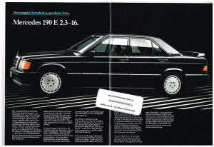 Mercedes 190 E 2.3-16 Prospekt 1984 - Histoquariat