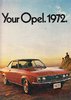 Autoprospekt Opel Programm 1971 englisch